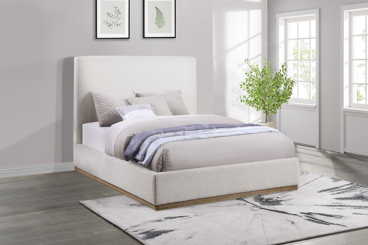 Coaster Knox Upholstered Queen Panel Bed Cream