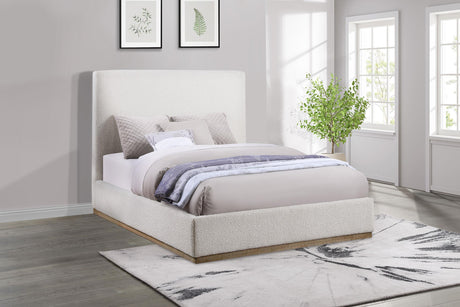 Coaster Knox Upholstered Queen Panel Bed Cream