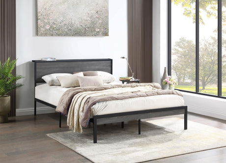 Coaster Ricky Metal Queen Panel Bed Grey