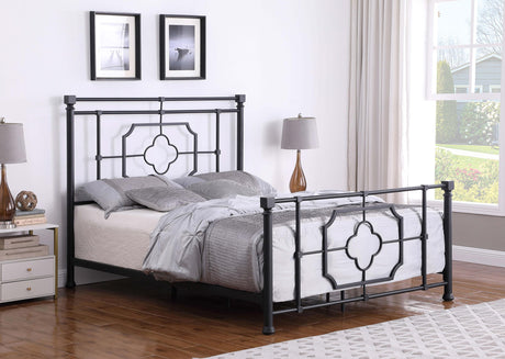 Coaster Paskay Metal Eastern King Open Frame Bed Weathered Black