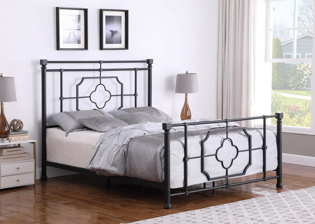 Coaster Paskay Metal Eastern King Open Frame Bed Weathered Black