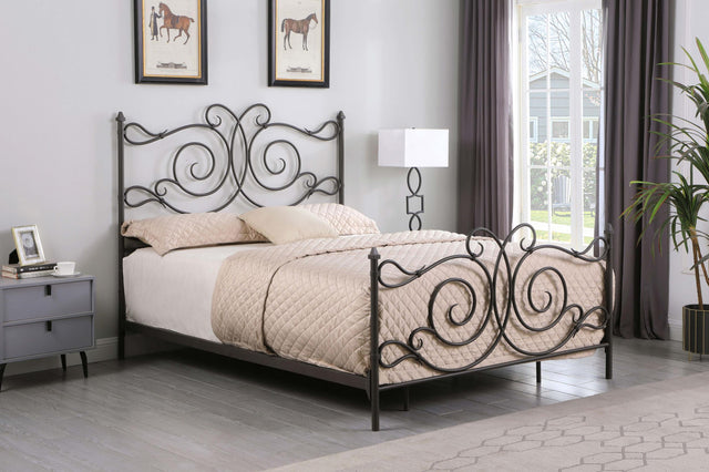 Coaster Parleys Metal Queen Open Frame Bed Dark Bronze