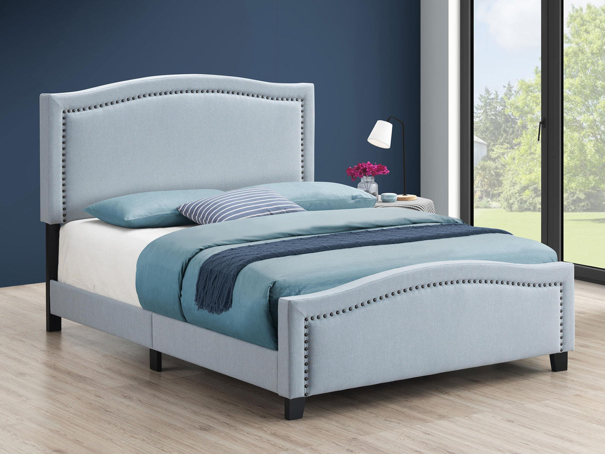 Coaster Hamden Upholstered Eastern King Panel Bed Delft Blue