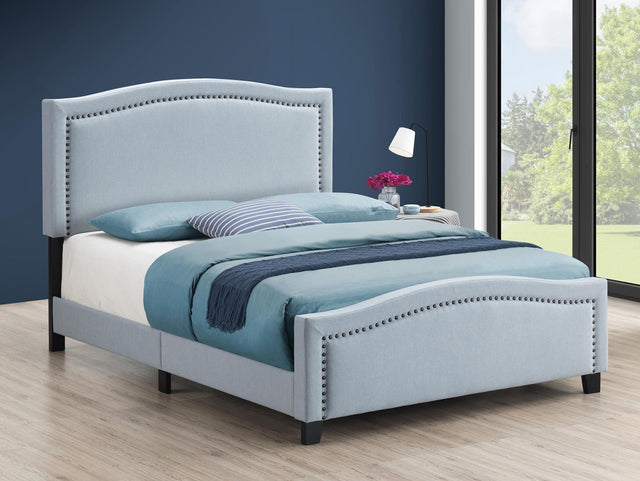 Coaster Hamden Upholstered Eastern King Panel Bed Delft Blue