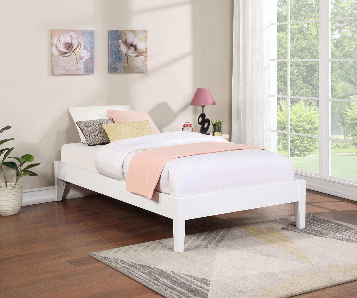 Coaster Hounslow Twin Universal Platform Bed White