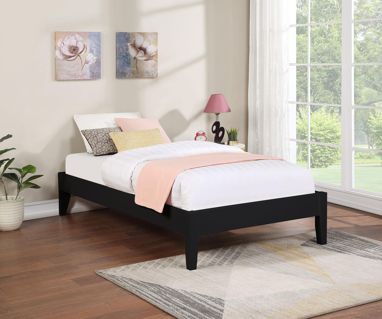 Coaster Hounslow Twin Universal Platform Bed Black