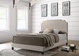 Coaster Tamarac Upholstered Eastern King Panel Bed Beige