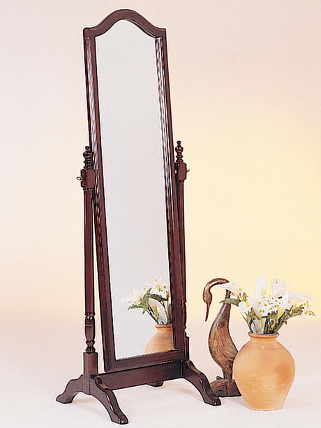 Coaster Cabot Wood Adjustable Full Length Cheval Mirror Merlot