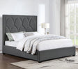 Coaster Bowfield Upholstered Eastern King Panel Bed Charcoal