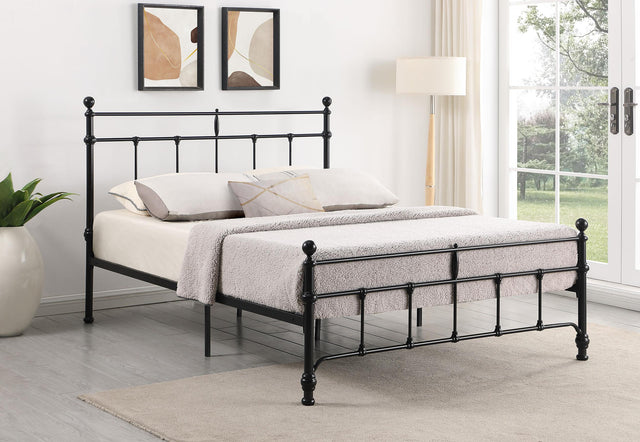 Coaster Novak 48-inch Metal Queen Open Frame Bed Matte Black