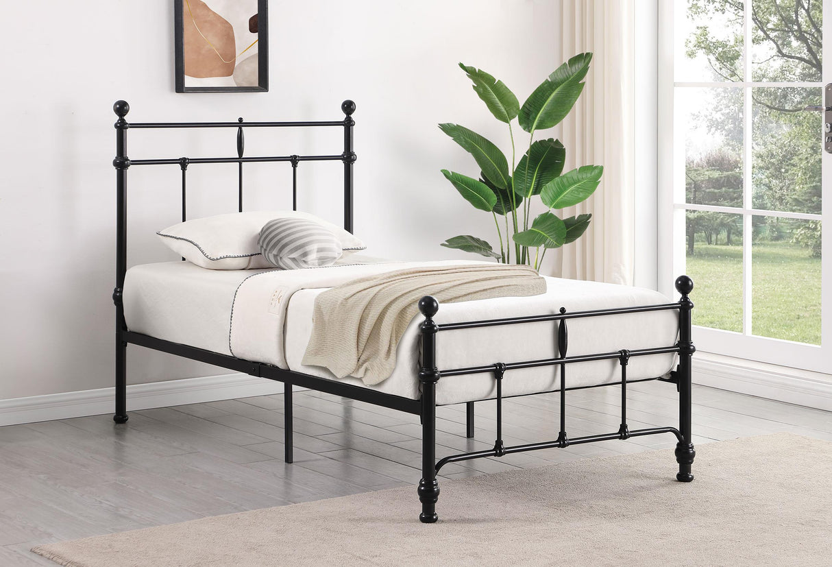 Coaster Novak 48-inch Metal Twin Open Frame Bed Matte Black