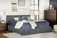 Coaster Gregory Upholstered Eastern King Panel Bed Graphite