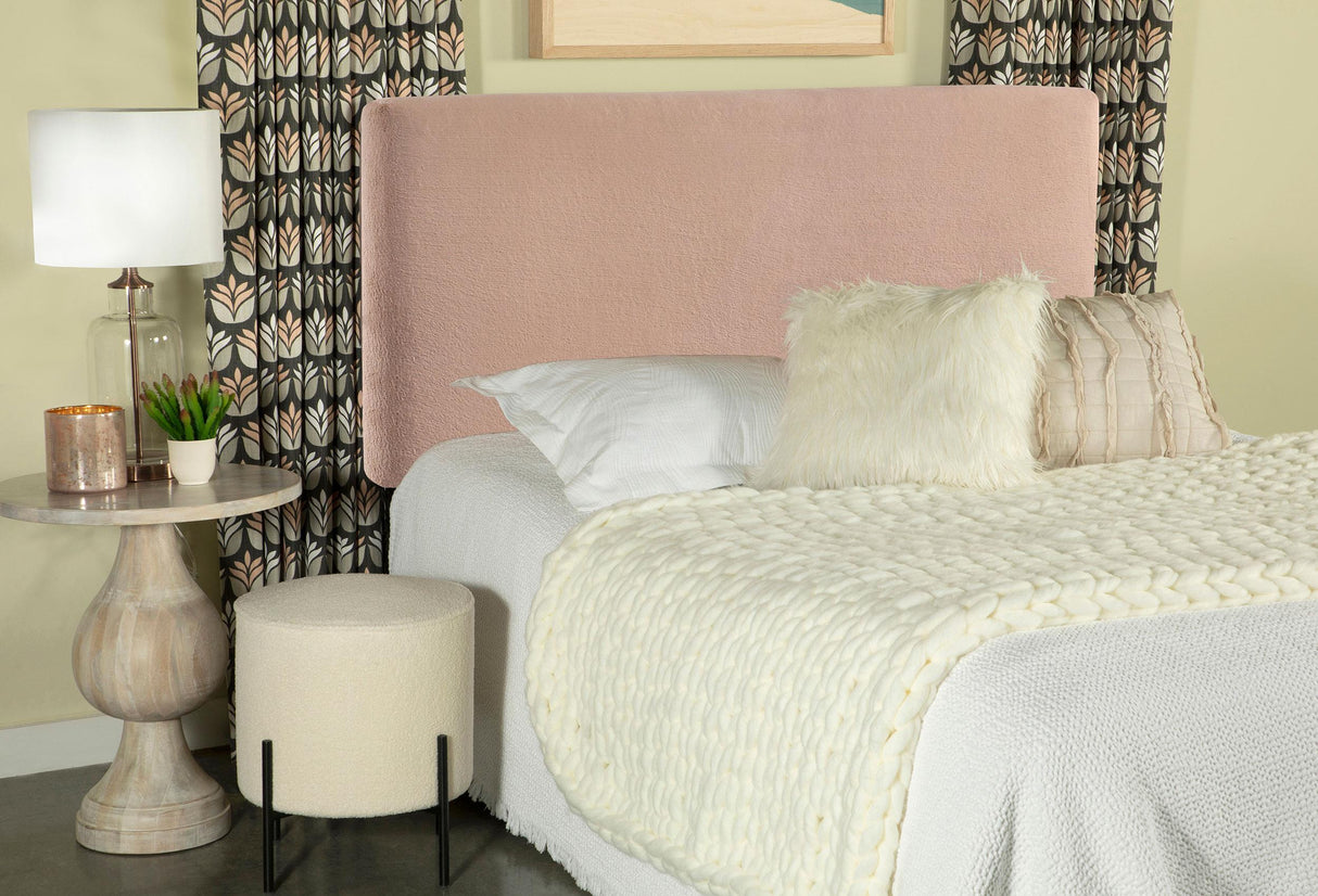 Coaster Gigi Upholstered Queen or Full Panel Headboard Blush