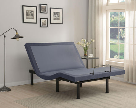 Coaster Clara Full Adjustable Bed Base Grey and Black