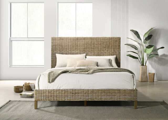 Coaster Zyla Wood California King Panel Bed Kubu Grey
