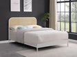 Coaster Amherst Radio Weave Rattan Metal Queen Bed White
