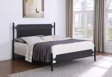 Coaster Cameron 51-inch Metal Eastern King Panel Bed Black