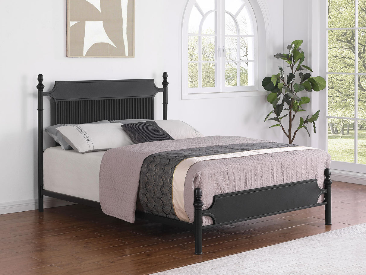 Coaster Cameron 51-inch Metal Queen Panel Bed Black