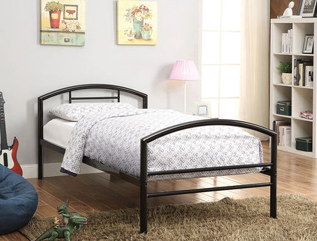 Coaster Baines Metal Twin Open Frame Bed Black