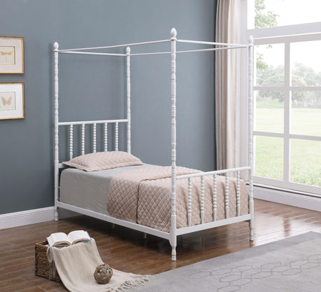 Coaster Betony Twin Canopy Bed White