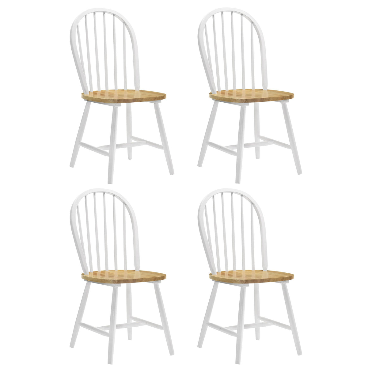 Coaster Cinder Wood Dining Side Chair White (Set of 4)