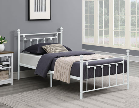 Coaster Canon Metal Twin Open Frame Bed White