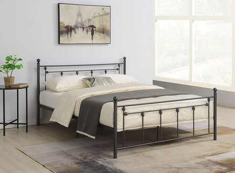 Coaster Canon Metal Full Open Frame Bed Gunmetal