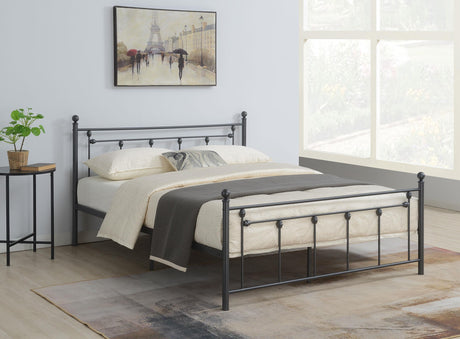 Coaster Canon Metal Queen Open Frame Bed Gunmetal
