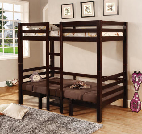Coaster Joaquin Twin over Twin Convertible Loft Bed Brown