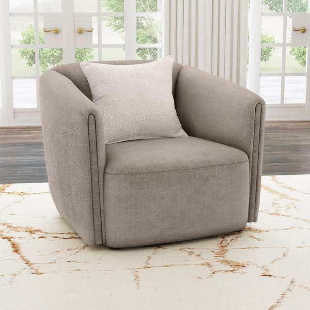 Coaster Townsend Chenille Upholstered Rolled Arm Chair Latte