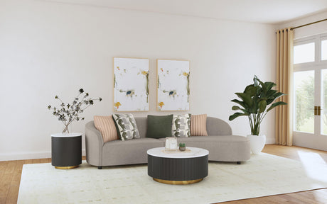 Coaster Fayette 2-piece Upholstered Sectional Sofa Greige
