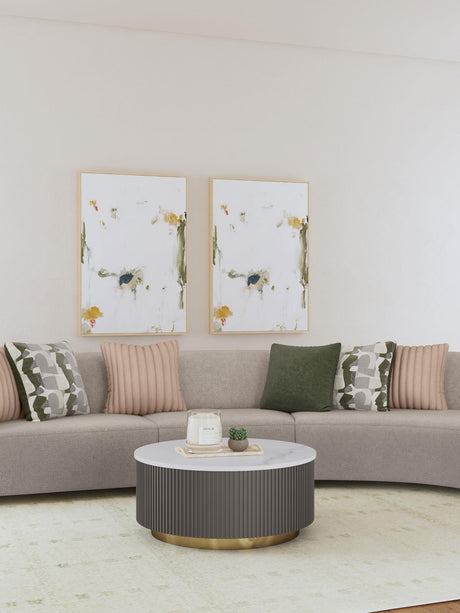 Coaster Fayette Upholstered Armless Chair Greige