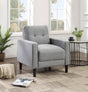 Coaster Bowen Upholstered Track Arm Tufted Accent Chair Grey