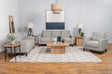Coaster Bowen 3-piece Upholstered Track Arm Tufted Sofa Set Beige