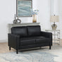 Coaster Ruth Upholstered Track Arm Loveseat Black