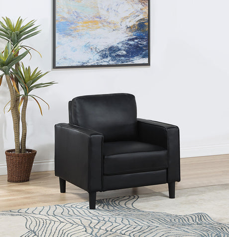 Coaster Ruth Upholstered Track Arm Accent Chair Black