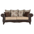 Coaster Elmbrook Upholstered Rolled Arm Sofa Brown