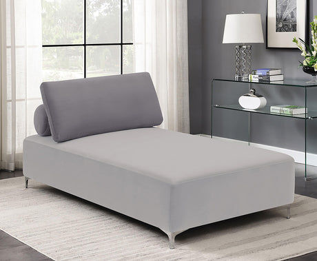 Coaster Giovanni Upholstered Accent Chaise Lounger Grey