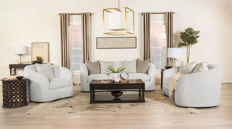 Coaster Rainn 3-piece Boucle Upholstered Sloped Arm Sofa Set Latte