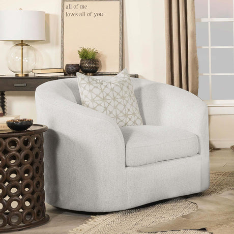 Coaster Rainn Boucle Upholstered Sloped Arm Accent Chair Latte