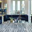 Coaster Chalet Upholstered Tuxedo Arm Tufted Sofa Blue