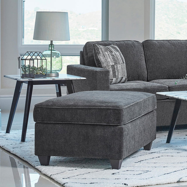 Coaster Mccord Rectangular Upholstered Ottoman Dark Grey