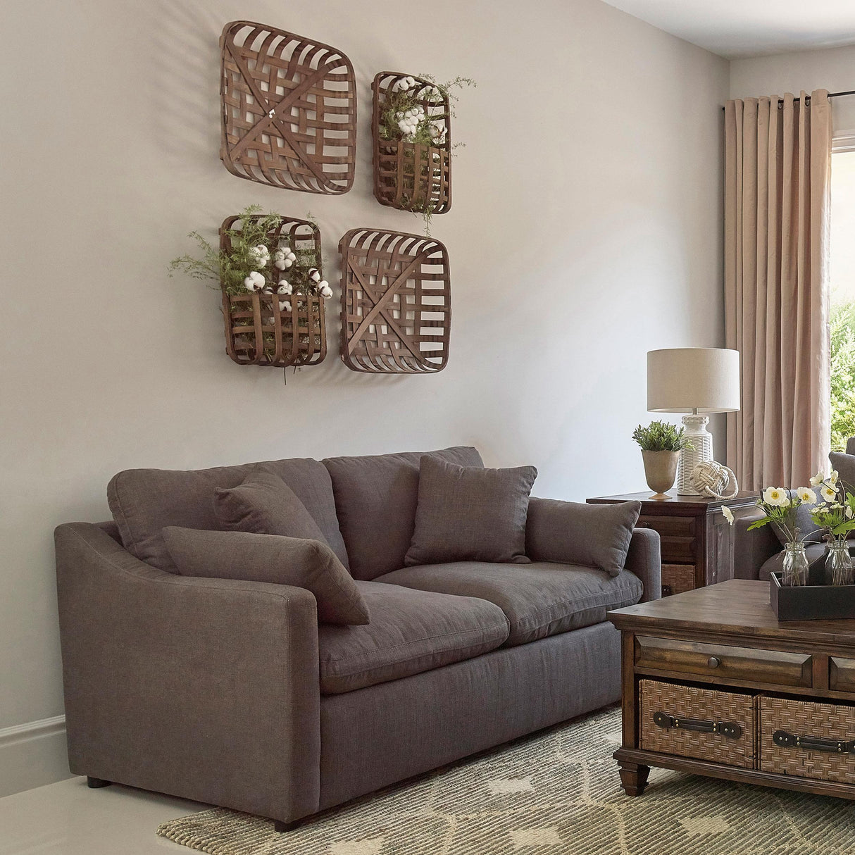 Coaster Contrary Upholstered Reversible Cushion Loveseat Charcoal