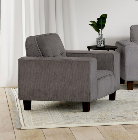 Coaster Deerhurst Upholstered Track Arm Tufted Accent Chair Charcoal