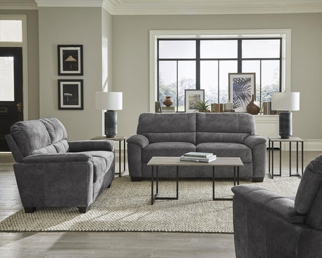 Coaster Hartsook 3-piece Upholstered Sofa Set Charcoal Grey