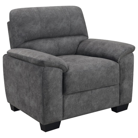 Coaster Hartsook Upholstered Padded Arm Accent Chair Charcoal Grey