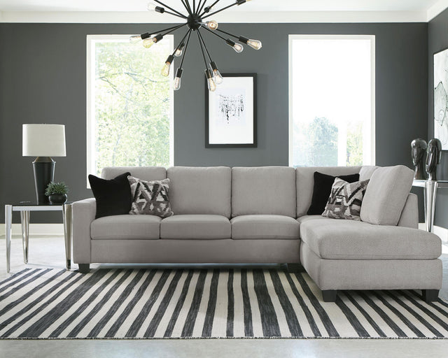 Coaster Whitson Upholstered Track Arm Sectional Chaise Sofa Stone