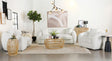 Coaster Isabella 3-piece Faux Sheepskin Upholstered Sofa Set Natural