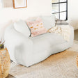 Coaster Isabella Faux Sheepskin Upholstered Loveseat Natural