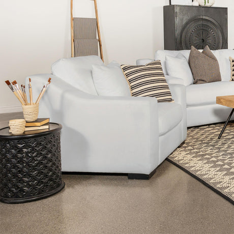 Coaster Ashlyn Upholstered Sloped Arm Accent Chair White